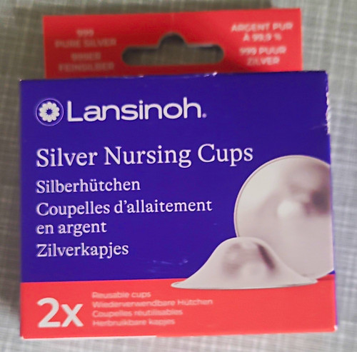 Lansinoh silver nursing cups - silver,